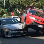 Kia Stinger in a crash